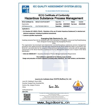 IECQ-H CCATS 25.0077